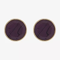 Liz Claiborne Button 18mm Circle Stud Earrings
