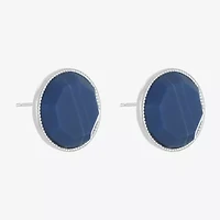 Liz Claiborne Button 18mm Circle Stud Earrings