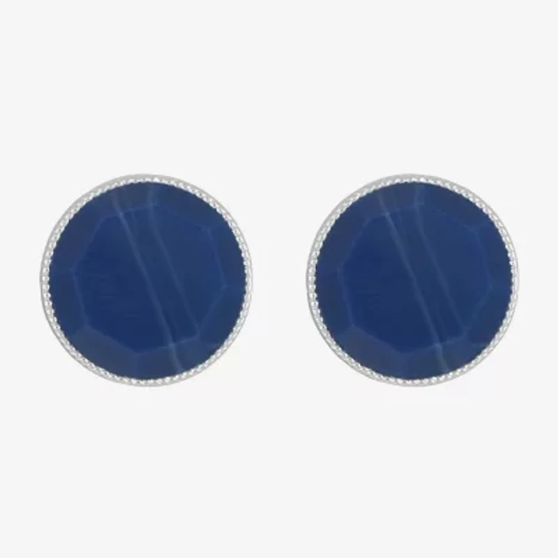Liz Claiborne Button 18mm Circle Stud Earrings