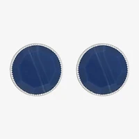 Liz Claiborne Button 18mm Circle Stud Earrings