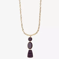 Liz Claiborne Multi Shape Womens 20 Inch Pendant Necklace