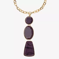 Liz Claiborne Multi Shape Womens 20 Inch Pendant Necklace