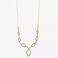 Monet Jewelry Timeless Gold Tone Womens Glass 16 Inch Y Necklace
