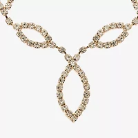 Monet Jewelry Timeless Gold Tone Womens Glass 16 Inch Y Necklace