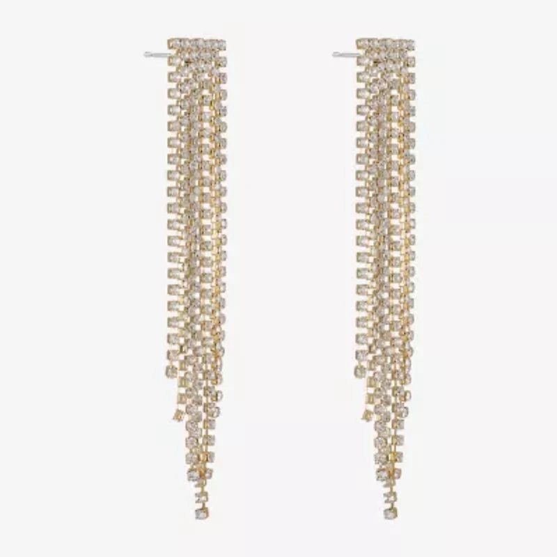 Monet Jewelry Timeless Gold Tone Womens Glass Hypoallergenic Chandelier Earrings