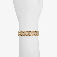 Monet Jewelry Timeless Gold Tone Womens Glass Stretch Bracelet