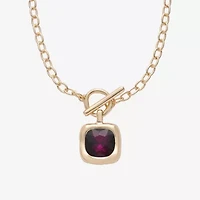 Liz Claiborne Pendant Toggle Necklace & Stud Earring Womens Glass 2-pc. Jewelry Set