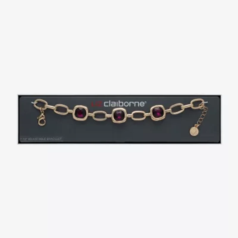 Liz Claiborne Womens Glass Square Strand Bracelets