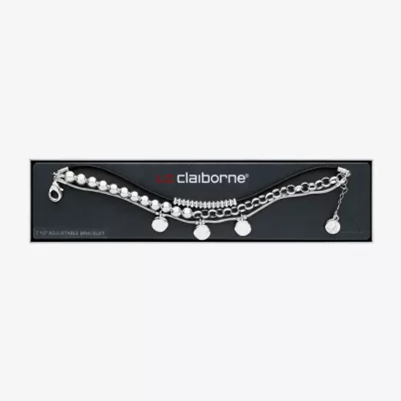 Liz Claiborne 3 Row Womens Charm Bracelet
