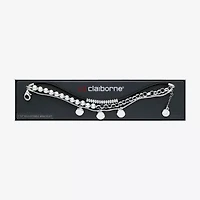 Liz Claiborne 3 Row Womens Charm Bracelet