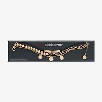 Liz Claiborne 3 Row Womens Charm Bracelet
