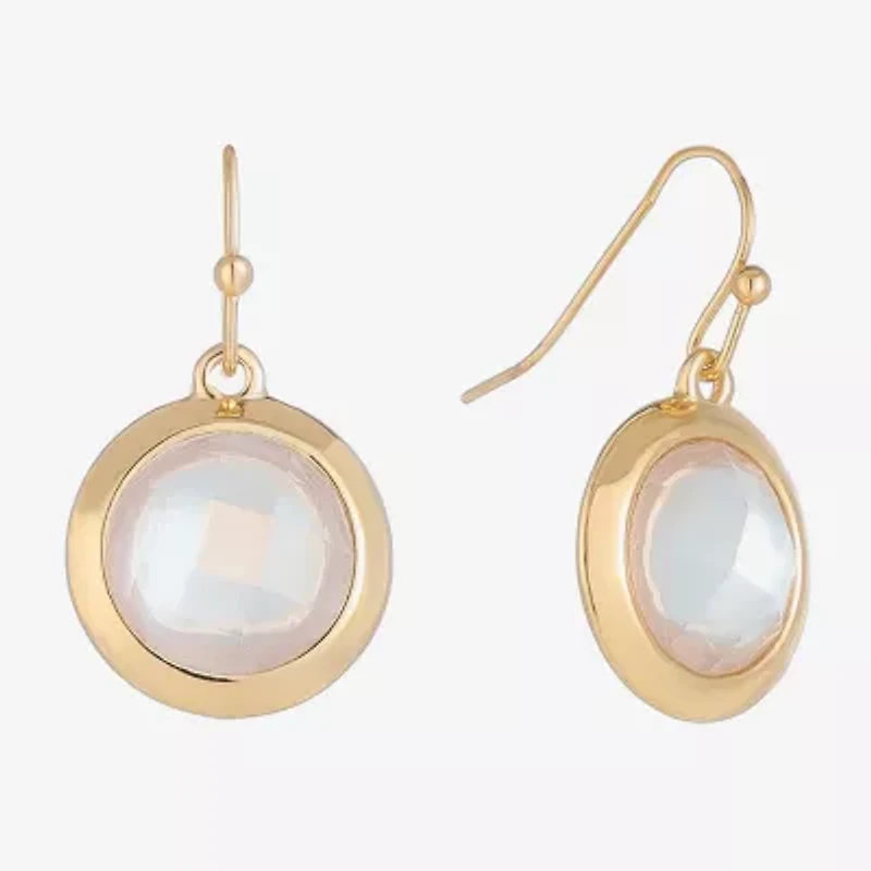 Liz Claiborne Gold Tone Womens Drop Earrings
