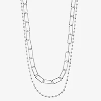 Liz Claiborne Womens 17 Inch Paperclip Chain Necklace