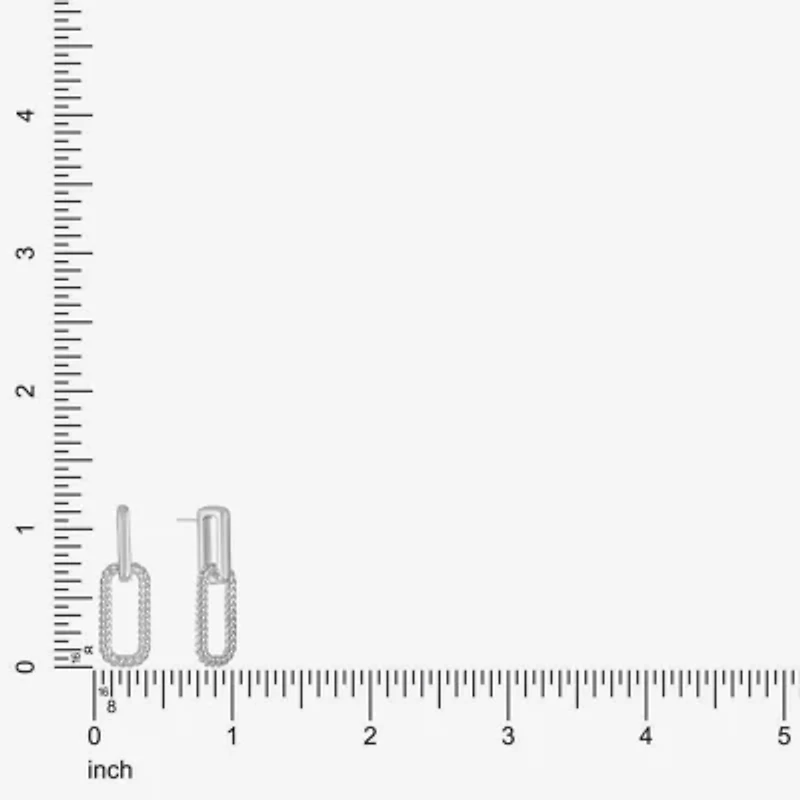 Liz Claiborne Rope Twist Paperclip Womens Oval Hypoallergenic Drop Earrings