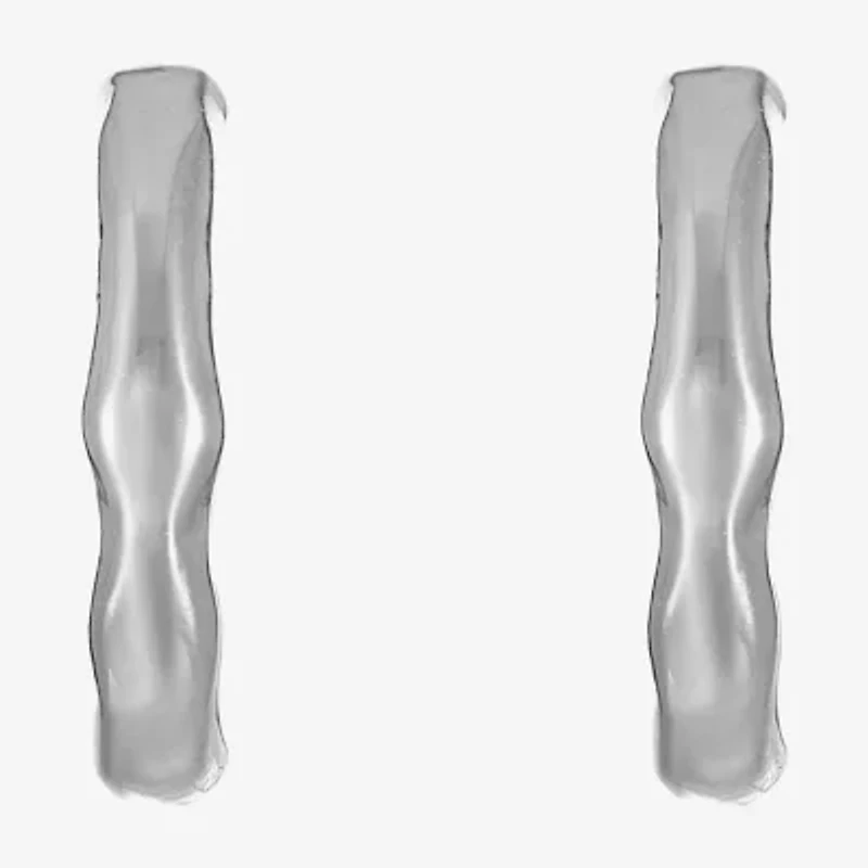 Liz Claiborne Hammered Womens 23mm Hypoallergenic Hoop Earrings