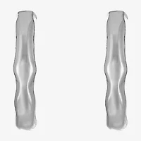Liz Claiborne Hammered Womens 23mm Hypoallergenic Hoop Earrings
