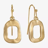Liz Claiborne Hammered Womens Drop Earrings