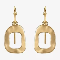 Liz Claiborne Hammered Womens Drop Earrings