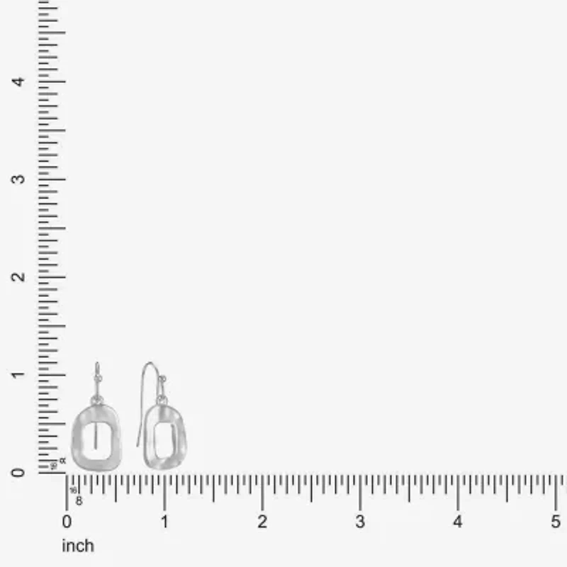 Liz Claiborne Hammered Womens Drop Earrings