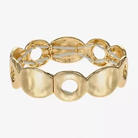 Liz Claiborne Hammered Disc Womens Stretch Bracelet