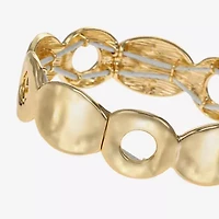Liz Claiborne Hammered Disc Womens Stretch Bracelet