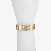 Liz Claiborne Hammered Disc Womens Stretch Bracelet