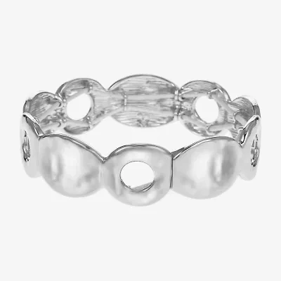 Liz Claiborne Hammered Disc Womens Stretch Bracelet