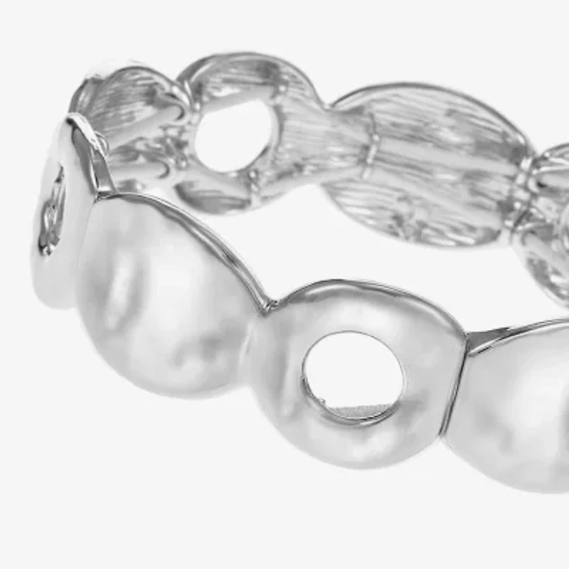 Liz Claiborne Hammered Disc Womens Stretch Bracelet