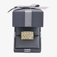 (F, Si2) Womens 3 CT. T.W. Lab Grown White Diamond 10K Gold Cocktail Ring