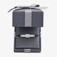 Signature By Modern Bride (F / Vs2) Womens 2 CT. T.W. Lab Grown White Diamond 10K Gold Side Stone Engagement Ring