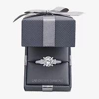 Love Lives Forever (F / Vs2) Womens 2 1/2 CT. T.W. Lab Grown White Diamond 10K Gold Round Side Stone Eternity Engagement Ring