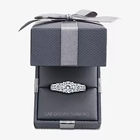 Love Lives Forever (G / Si1-Si2) Womens 2 CT. T.W. Lab Grown White Diamond 10K Gold Round Side Stone 3-Stone Engagement Ring