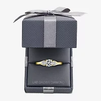 Love Lives Forever (G / Si1-Si2) Womens 1 CT. T.W. Lab Grown White Diamond 10K Gold Round 3-Stone Engagement Ring