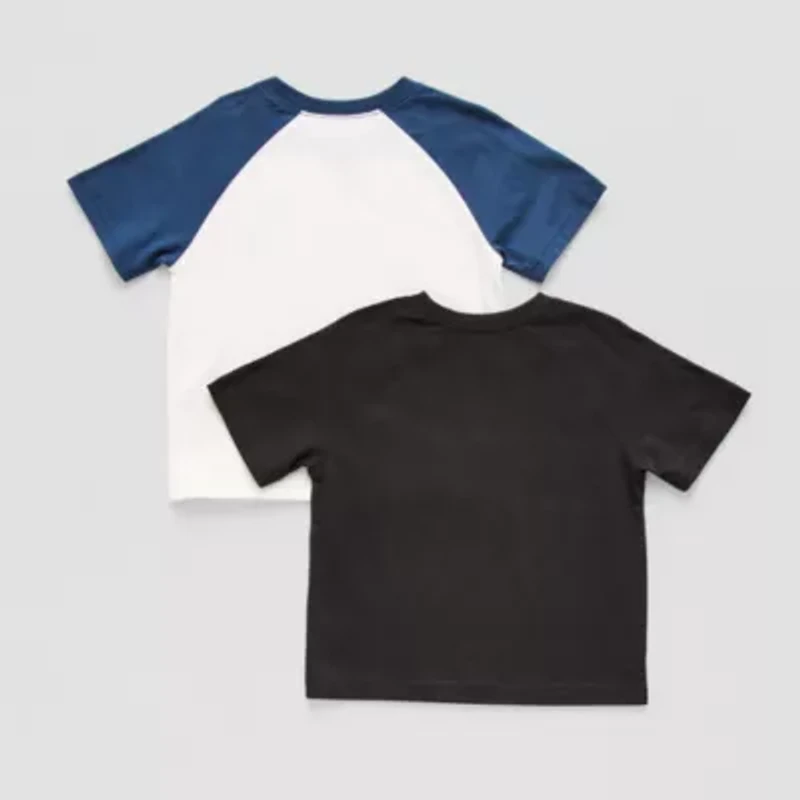 Okie Dokie Toddler & Little Boys Crew Neck Short Sleeve Regular Fit 2-pc. Graphic T-Shirt