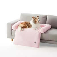 Allisandro Large Faux Fur Anti-Slip Pink Pet Bed