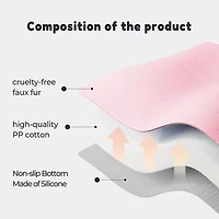 Allisandro Large Faux Fur Anti-Slip Pink Pet Bed