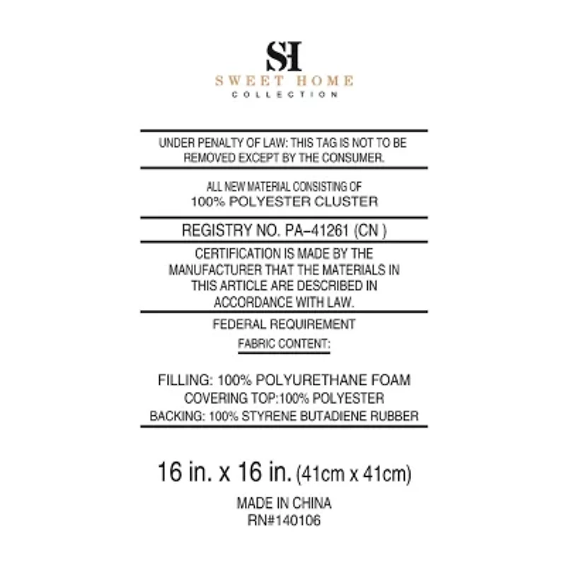 Sweet Home Collection™ Honeycomb Memory Foam No Slip Back 16" x Chair Pad Cushion