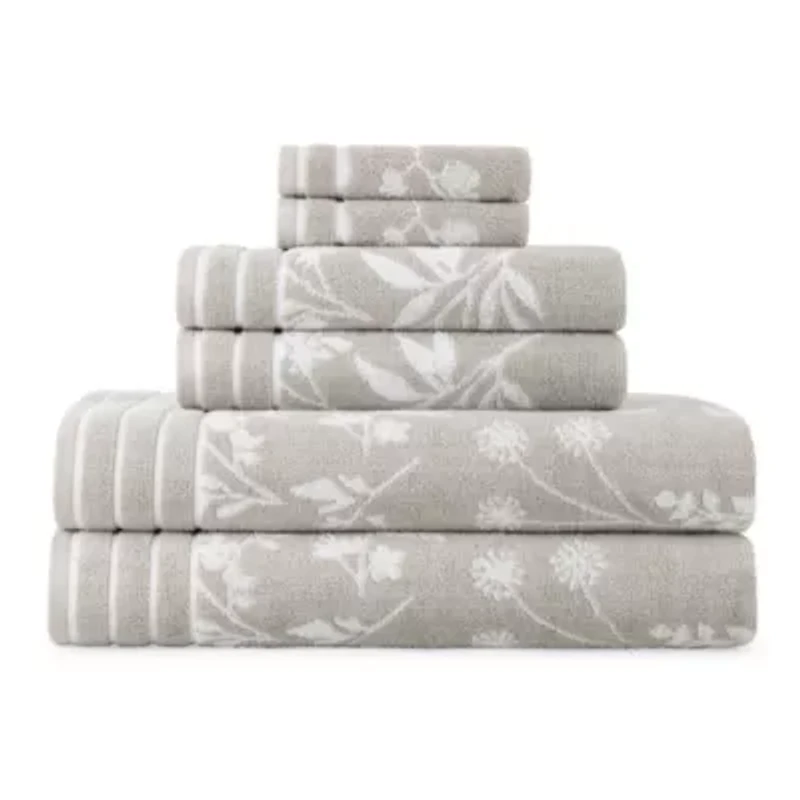 Linden Street Jacquard Floral Bath Towel