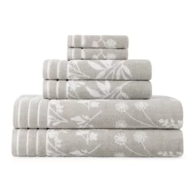 Linden Street Jacquard Floral Bath Towel
