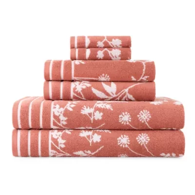 Linden Street Jacquard Floral Bath Towel
