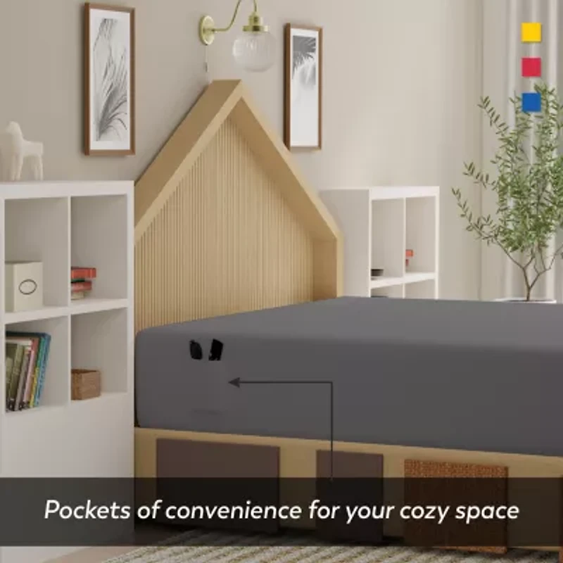 Color Sense 100% Cotton Cool & Crisp Lightweight 2 Fitted Sheets Sheet