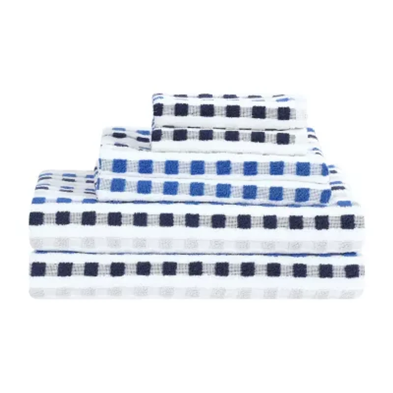 Fruit of the Loom Cool Check 6-pc. Bath Towel Set