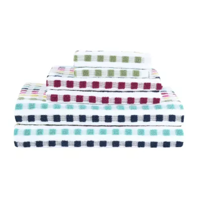 Fruit of the Loom Multi Check 6-pc. Bath Towel Set