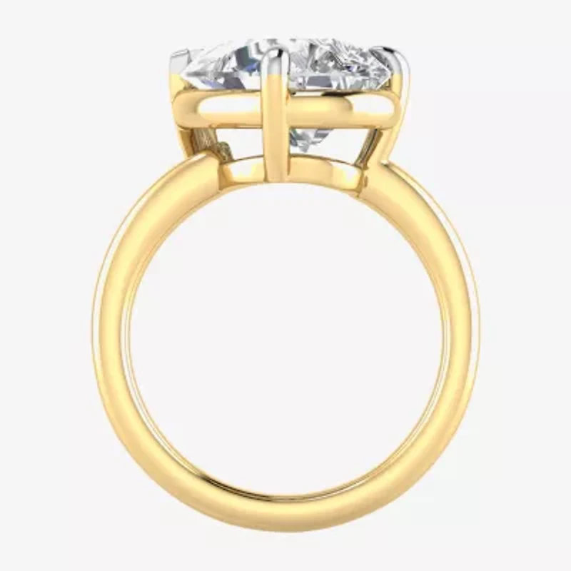 (E / Vs1) Womens 3 CT. T.W. Lab Grown White Diamond 14K Gold Pear Solitaire Engagement Ring