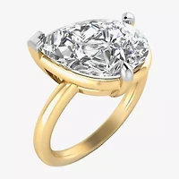 (E / Vs1) Womens 3 CT. T.W. Lab Grown White Diamond 14K Gold Pear Solitaire Engagement Ring