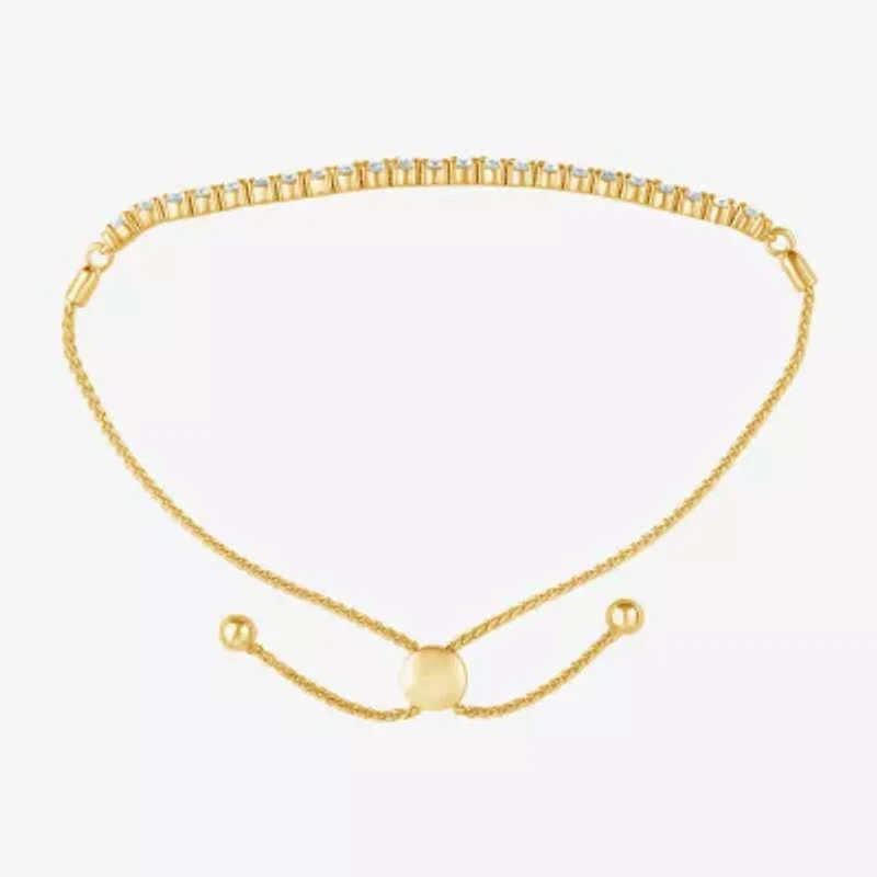 (G / Si1-Si2) Womens 2 CT. T.W. Lab Grown White Diamond Sterling Silver Bolo Bracelet