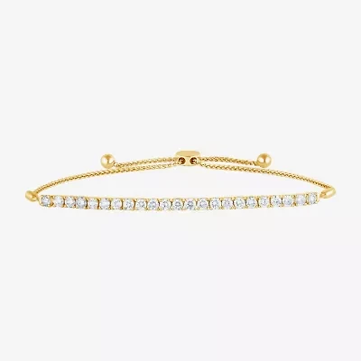 (G / Si1-Si2) Womens 2 CT. T.W. Lab Grown White Diamond Sterling Silver Bolo Bracelet