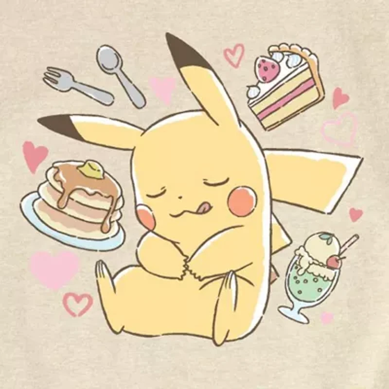 Little & Big Kid Girls Crew Neck Short Sleeve Regular Fit Pokemon Graphic T-Shirt