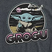 Novelty Mens Crew Neck Short Sleeve Regular Fit Baby Yoda Star Wars Graphic T-Shirt