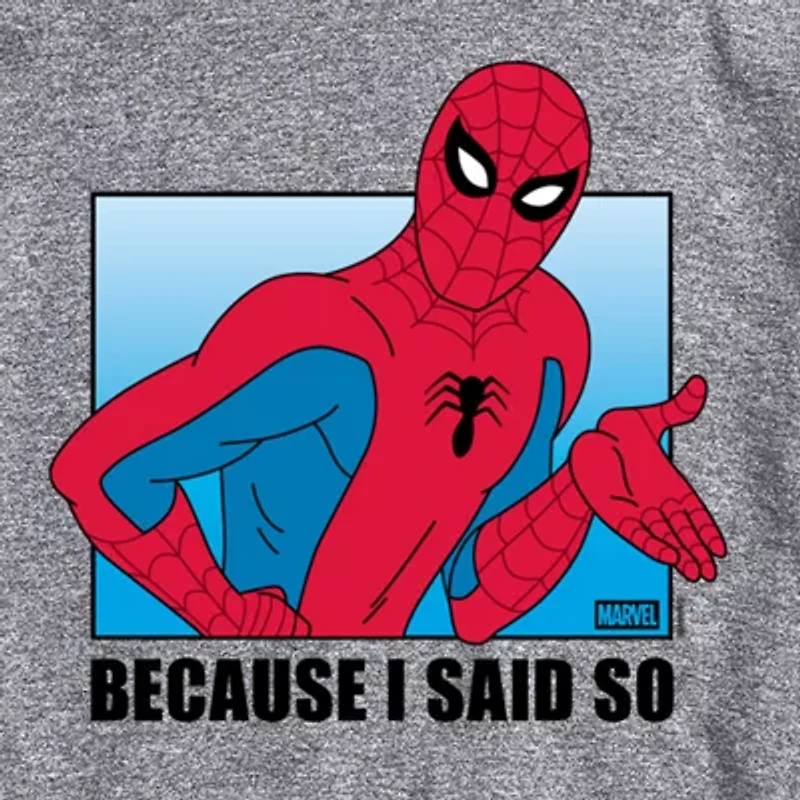 Novelty Mens Crew Neck Short Sleeve Regular Fit Spiderman Graphic T-Shirt